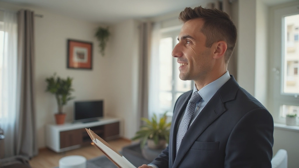 Профессиональное фото управляющего недвижимостью, проверяющего техническое состояние арендной квартиры